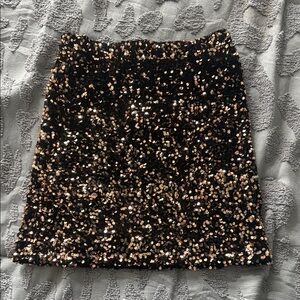 Amazon Black and Gold Sequin Mini Skirt